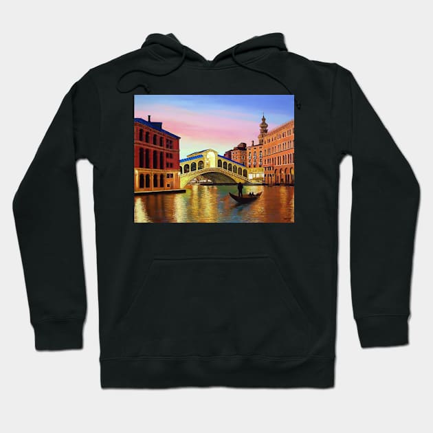 Rialto Bridge on the Grand Canal Hoodie by terryhuey